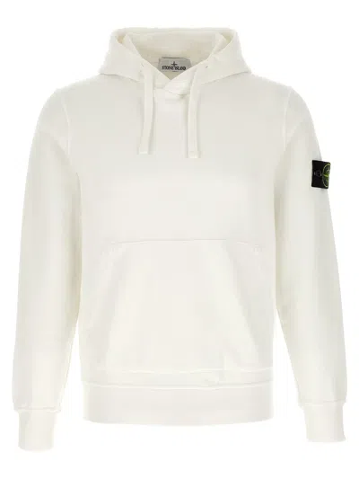 Stone Island Organic Cotton Hoodie In White