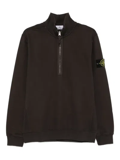 STONE ISLAND 6100068 HALF-ZIP COTTON SWEATSHIRT