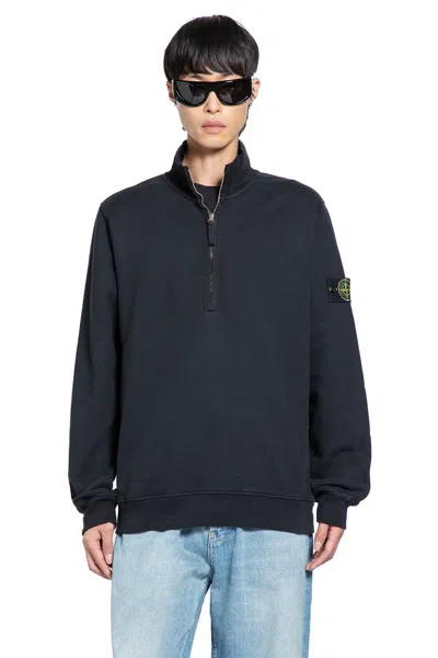 Stone Island 6100068 Half-zip Sweatshirt In Blue