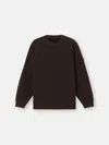 Stone Island Comfort-fit Crewneck Sweatshirt With Ribbed Trims In Brown