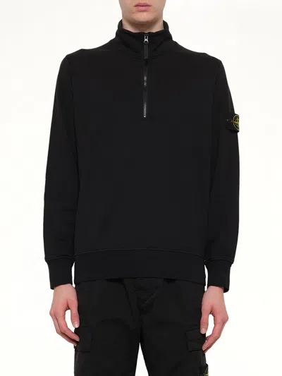 Stone Island 6100070 Ls Polo In Black