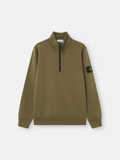 Stone Island 6100070 Organic Cotton Fleece In Green
