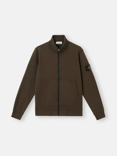 Stone Island 6100643 Organic Cotton Fleece In Military Green