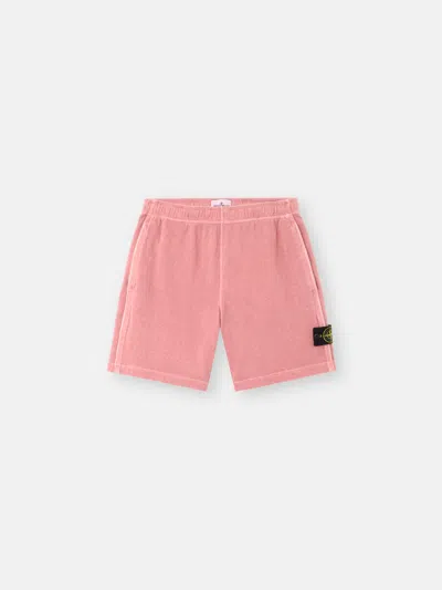 Stone Island 6200014 Malfilé Fleece 'old' Effect In Pink