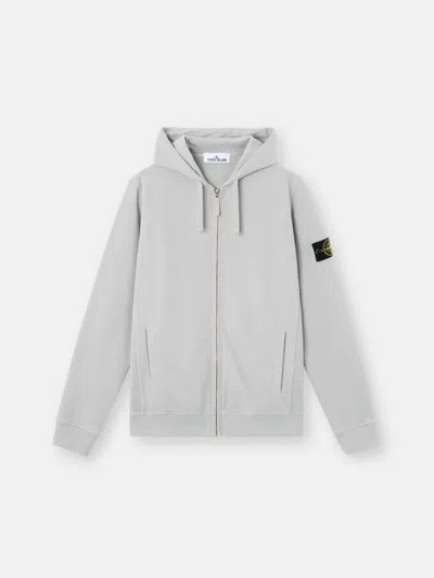 Stone Island 63520 Brushed Organic Cotton Fleece In Grey