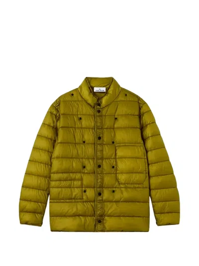 Stone Island 7100013 Dense Oxford Nylon-tc Parka In Green