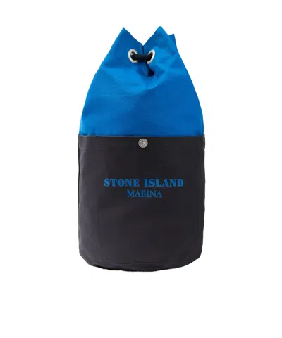 Stone Island 914xd Luggage Bag In Blue