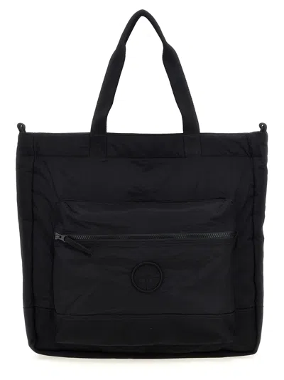 Stone Island 91676 Nylon Metal Shopping Bag In Black