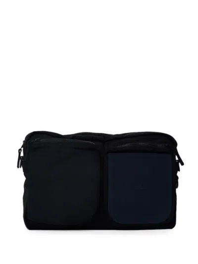 Stone Island 9200006 Crossbody Bag With Pockets And Adjustable Strap In Black