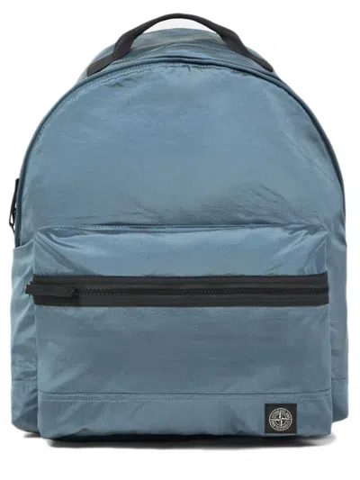 Stone Island Front Zip Pocket Mini Backpack With Versatile Straps In Pink