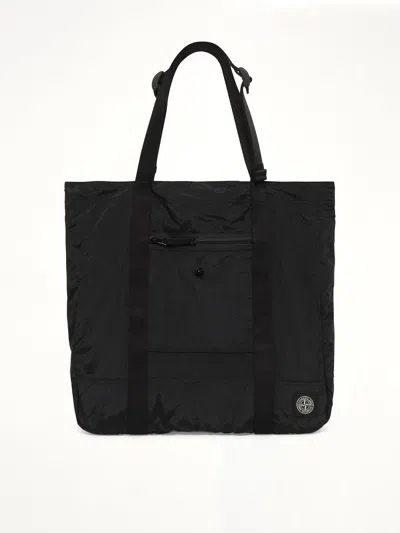 Stone Island Zip Pocket Bag With Internal Snap Pocket And Compass Logo Patch In Red
