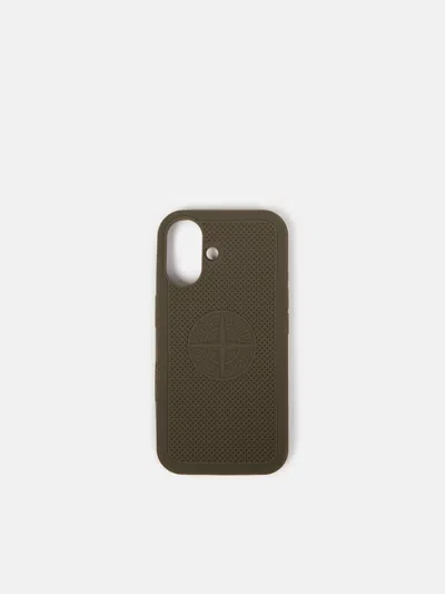 Stone Island 9500006 Rubberised Silicone In Military Green