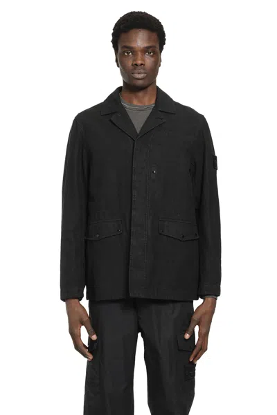 Stone Island A100007 Coach Jacket In Black