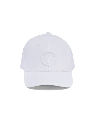Stone Island Adjustable Baseball Cap In White