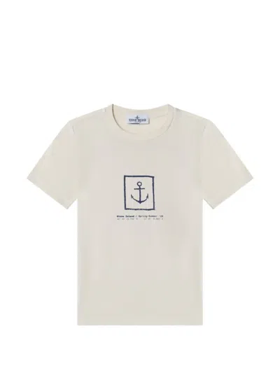 Stone Island Junior T-shirt Kids In Neutral