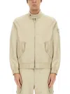 Stone Island Bomber Collared Elasticated Cuffs In Beige