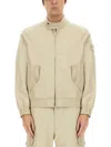Stone Island Bomber Collared Elasticated Cuffs In Beige