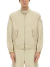 Stone Island Bomber Collared Elasticated Cuffs In Neutrals