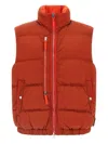 Stone Island Quilted Vest With High Collar And Pockets In Red