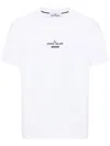 Stone Island Archivio Logo-print Embroidered Cotton-jersey T-shirt In White