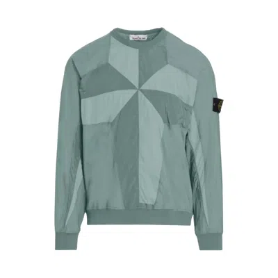 Pre-owned Stone Island Art Crewneck 'aqua' | Blue | Men's Size M