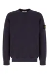 Stone Island Classic Round-neck Sweatshirt With Ribbed Cuffs