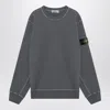 Stone Island Organic Cotton Fleece Sweatshirt In Gray