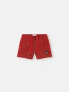 Stone Island Slim-fit Swim Shorts With Pockets And Meshlining In Red