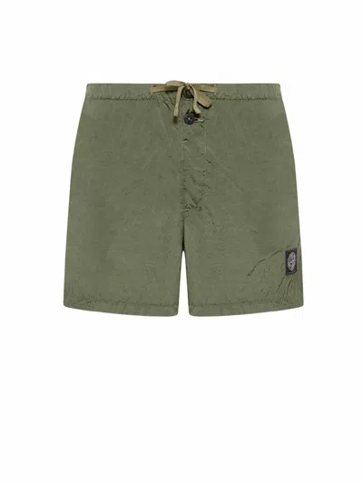 Stone Island B100003 Shorts In Green