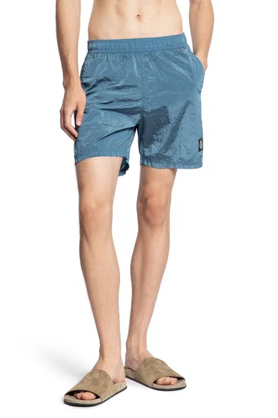 Stone Island B100004 Nylon Metal Swim Shorts In Blue