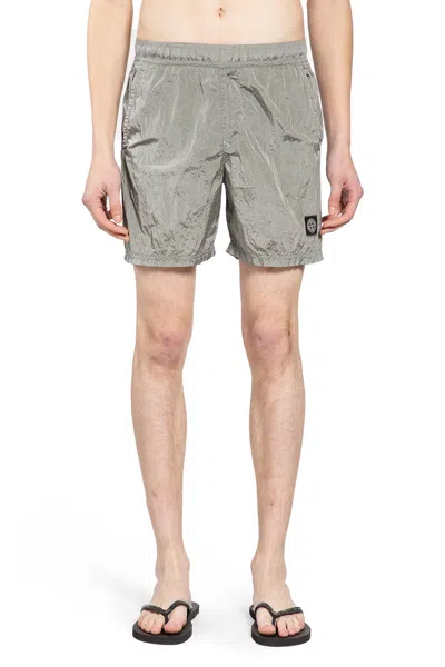 Stone Island B100004 Nylon Metal Swim Shorts In Gray