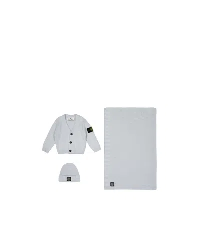 Stone Island Baby Knit 3piece Set In White