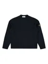 Stone Island Back Yoke-detail Sweatshirt In Black