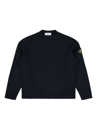 Stone Island Back Yoke-detail Sweatshirt In Black