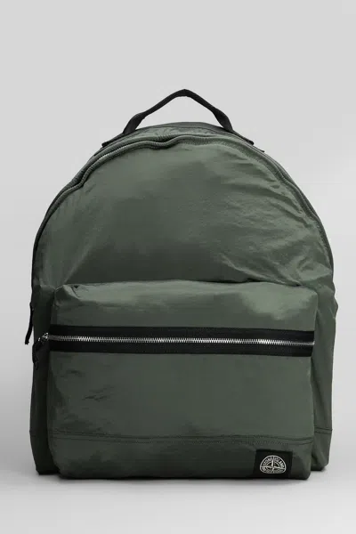 STONE ISLAND BACKPACK IN GREEN POLYAMIDE