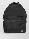 Stone Island Backpack Adjustable Straps Front Zip Pocket Top Handle In Black