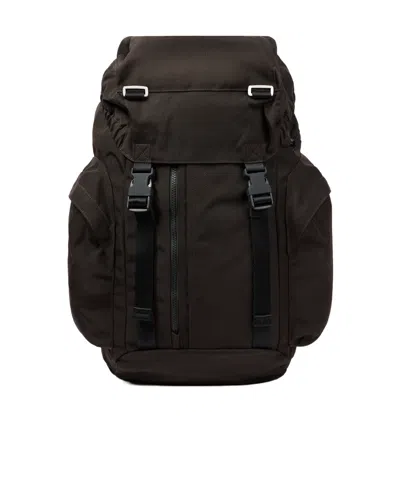 Stone Island Backpack With Multiple Pockets And Padded Shoulder Straps In Leaden