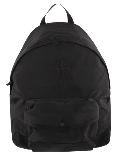 Stone Island Backpack With Pockets And Padded Shoulder Straps In Animal Print