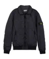 Stone Island Badge Jacket Coat In Blue