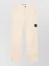 Stone Island Badge Left Leg Chino Trousers In Neutral