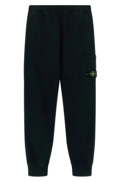 Stone Island Junior Badge Logo Cargo Joggers In Green