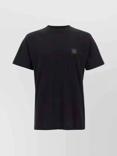 Stone Island Badge Logo Crew Neck Short Sleeve T-shirt In Black
