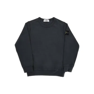 Stone Island Badge Logo Crewneck Sweatshirt Kids In Black