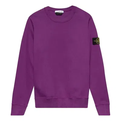 Stone Island Badge Logo Crewneck Sweatshirt 'magenta'