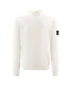 Stone Island Blue Compass Motif Crew Neck Sweatshirt For Men