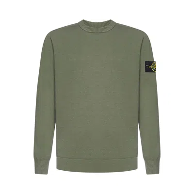 Pre-owned Stone Island Badge Logo Sweater 'sage' | Green | Men's Size M