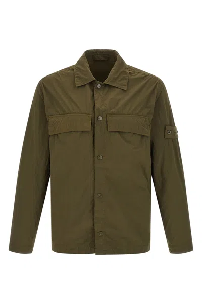 Stone Island Ghost 1200044 Overshirt In Green