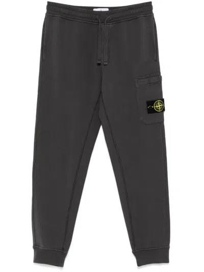 Stone Island Badge Sweatpant In Grey