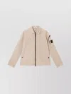 Stone Island Logo-patch Zipped Jacket In Brown