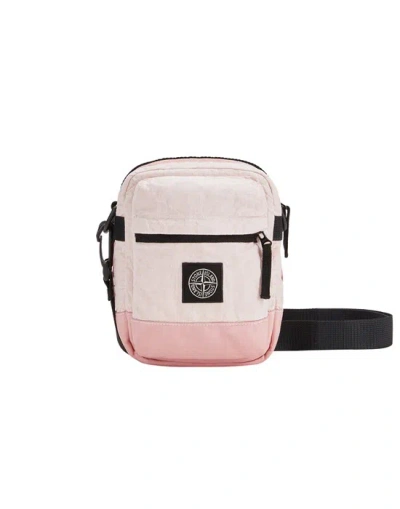Stone Island Pink Lino Nylon Tela-tc Pouch